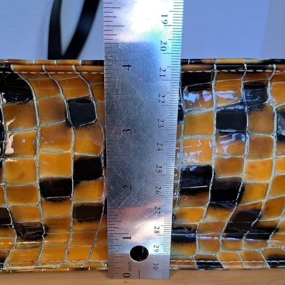 St-James Italy leopard color snake print  handbag shoulder bag purse - Picture 11 of 16